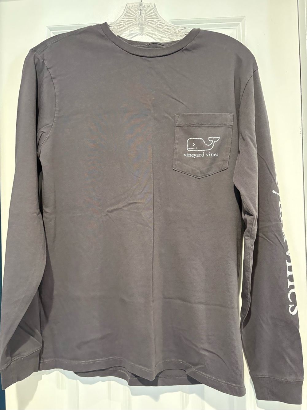 Vineyard Vines Men's Garment-Dyed Vintage Whale Long-Sleeve Pocket Tee Size XS